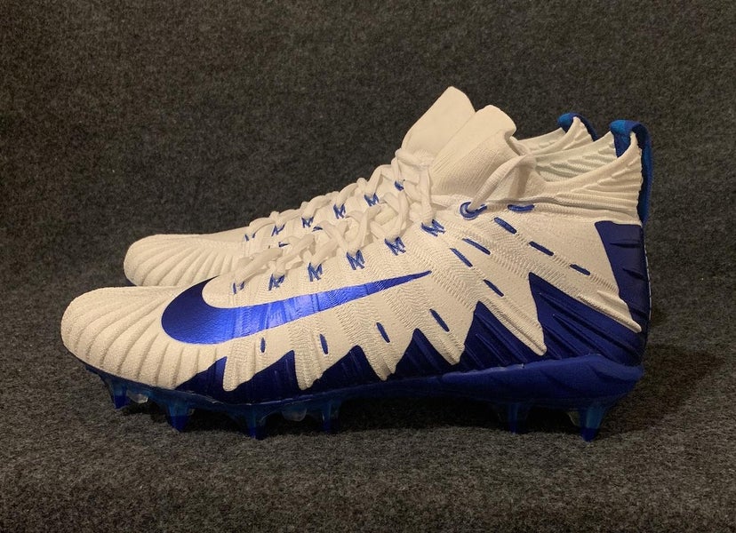 Nike Alpha Menace Elite Football Cleats White/Royal Blue 871519-104 Size 11