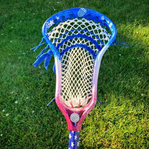 Brand New Custom Dyed Maverik Kinetik On A Rocket Mesh USA Carbon Shaft For Shootout For Soldiers