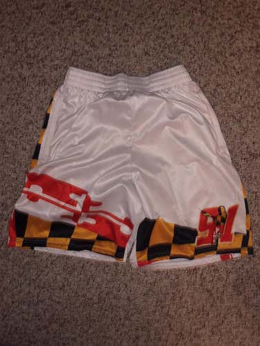 White Team 91 Maryland Lacrosse Shorts