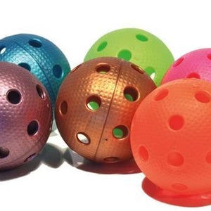 3 pack of floorball balls assorted colours