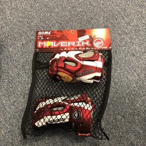 New Maverik Rome Lacrosse Gloves - Maroon