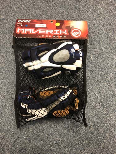 New Maverik Rome Lacrosse Gloves - Navy
