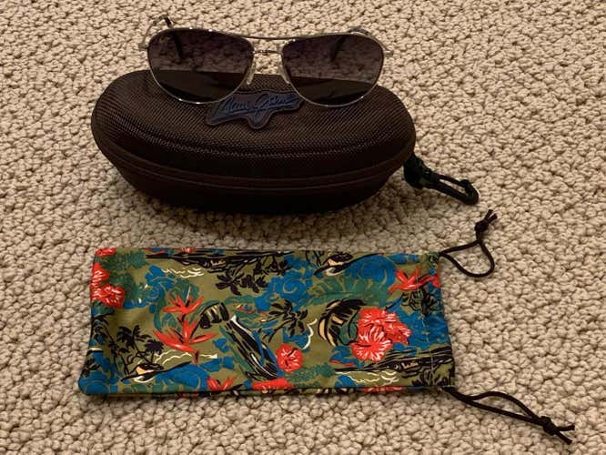 NEW - Maui Jim Sunglasses - Baby Beach - Silver Frame with Natural Grey Lens