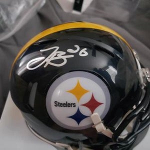 Autographed Leveon bell Steelers mini helmet