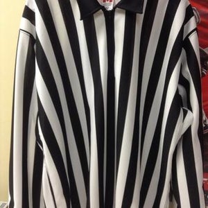 CCM M150 REFEREE HALF ZIP JERSEYS WITH ARM SNAPS FOR BANDS NEW