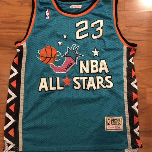 Men's Michael Jordan Mitchell & Ness Aqua 1996 NBA All-Star Game Hardwood Classics Jersey