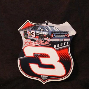 Dale Earnhardt #3 Route NASCAR wall sign - 11" x 9 3/4" mc