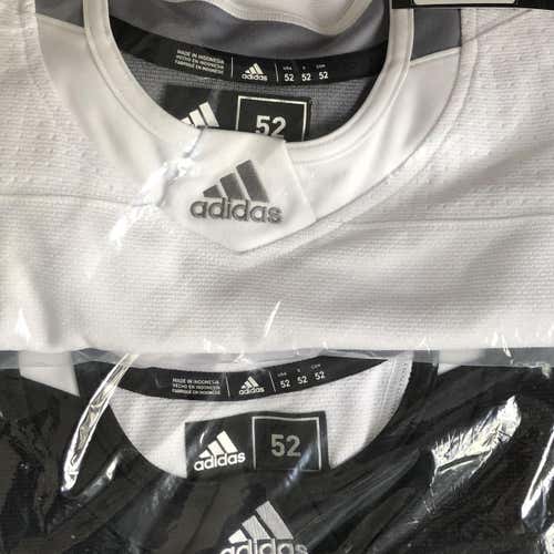 Pair ADIDAS hockey practice jersey (Non Pro Stock, AHL, Or ECHL) 52 White, Black