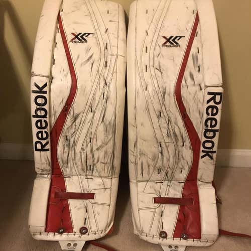 NHL Reebok Premier XLT Pro Return Goalie Leg Pads Senior Pro Stock