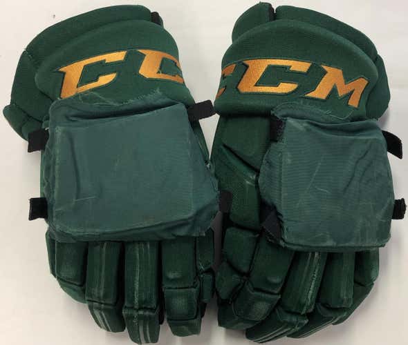 CCM HGQL PRO STOCK CUSTOM HOCKEY GLOVES 15" VERMONT #5 4734