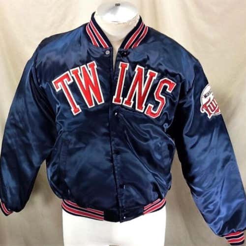 Vintage 1980's Swingster Minnesota Twins (Med/Large) Retro MLB Baseball Snap Up Satin Jacket
