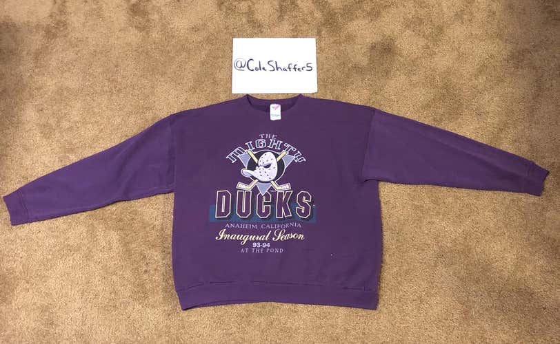 Anaheim Mighty Ducks '93-'94 Inaugural Season Crew Neck (RARE!)