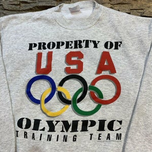 VTG Property Of USA Olympics Training Team Crewneck Sweatshirt 90s Mens M/L