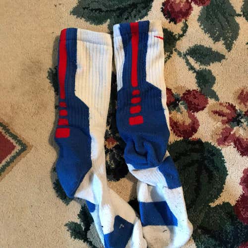 Large Red, White And Blue Nike Elite Socks