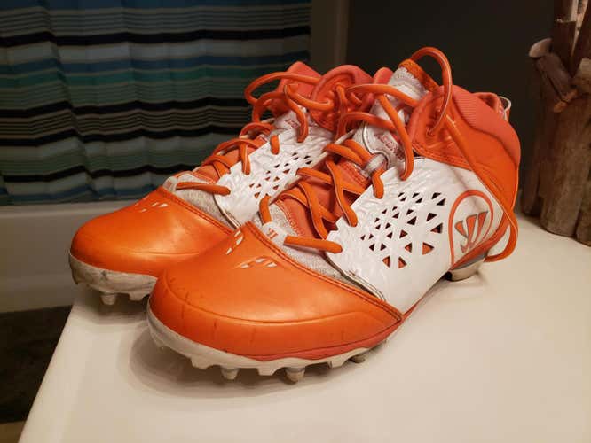 Warrior Adonis Lacrosse Cleats Orange Size 10