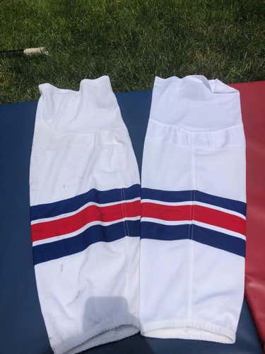 Rangers themed hockey socks