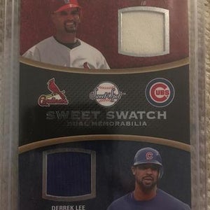 2008 Upper Deck Sweet Spot Dual Jersey Card (Pujols/Lee)
