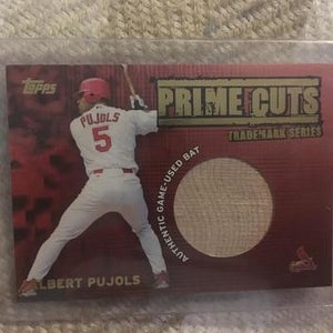 2002 Topps Prime Cuts Jumbo Bat Card (Pujols)