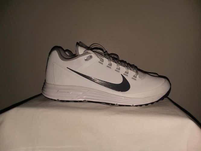 Nike Lunar Clipper Turf '17 Baseball Trainers White Dark Grey 880262-100
