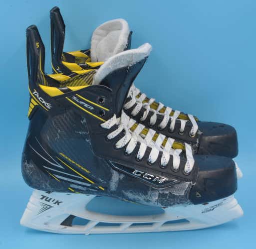 San Jose Sharks Middleton CCM Super Tacks AS1 Hockey Skates Senior Pro Stock Size 9.5