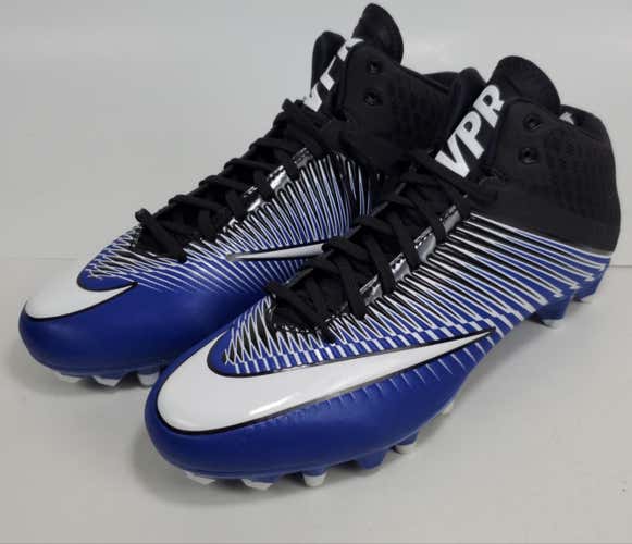 New Nike VPR Vapor Mid (US Size 13.5) Blue White BlackFootball Cleats