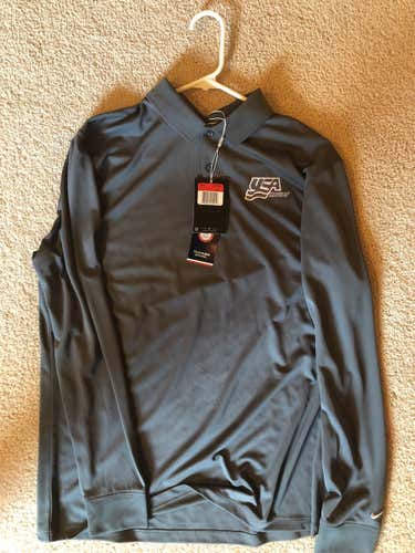 New Nike longsleeve USA Hockey golf Polo