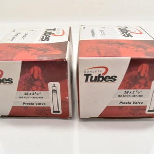 Q-Tubes Bicycle Inner Tube 18 x 1 3/8" Presta Valve BUNDLE OF 2
