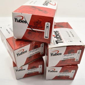 Q-Tubes Bicycle Inner Tube 24 x 2.1-2.3" Presta Valve BUNDLE OF 5