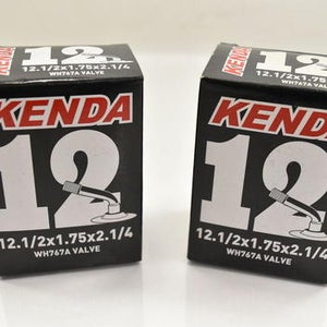 Kenda Inner Tubes 12 1/2 x 1.75-2 1/4" Schraeder Curved Valve Bundle of 2  NEW