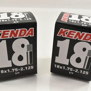 Kenda Inner Tubes 18 x 1.75-2.125" Schraeder Valve Bundle of 2 NEW
