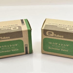 Q-Tubes Bicycle Inner Tube 12 1/2 x 2 1/4" Schraeder Valve BUNDLE OF 2