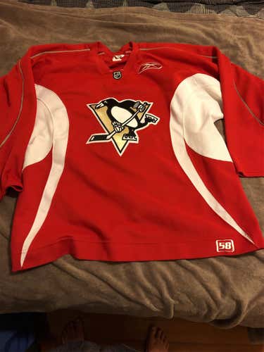 Pittsburgh Penguins Red Reebok Hockey Jersey Size 58