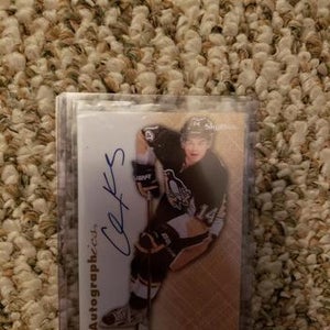 Chris Kunitz signed Penguins card