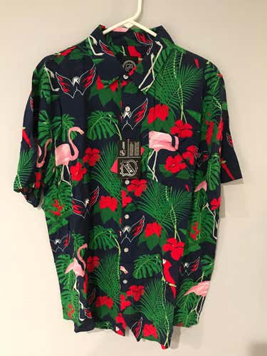 Washington Capitals Hawaiian Shirt Large Bin3