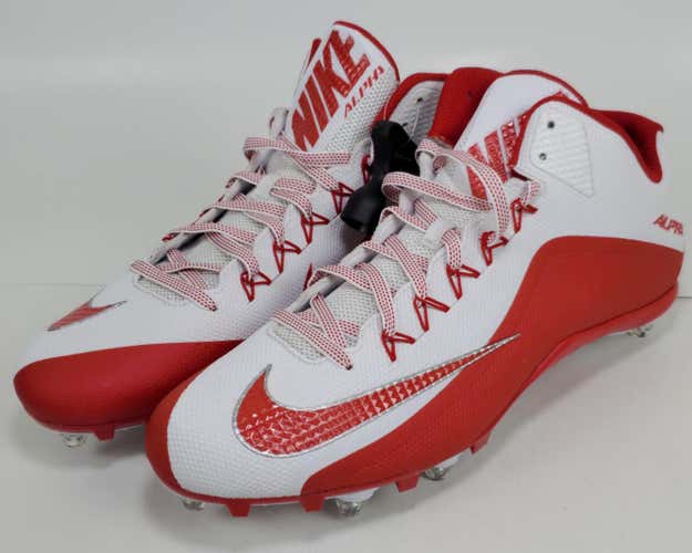 New Nike Alpha Menace Pro 2 Mid (US Size 16) Red White Football Cleats