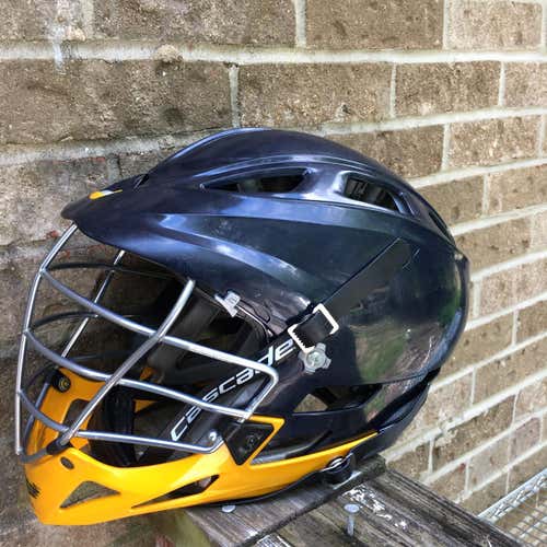 Cascade Pro-7 Lacrosse Helmet Navy Blue/ Gold One Size Fits Most