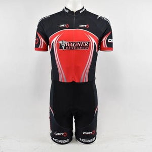 Verge DRT Men's Classic EU S/S Lycra Cycling Skinsuit, Red/Black, 2XL, Brand New