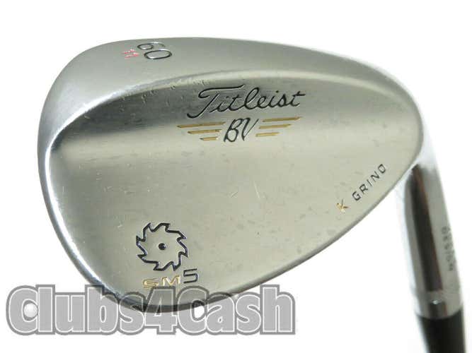 Titleist Vokey SM5 Tour Chrome K Grind Wedge 60.10 LOB 60*  #35317