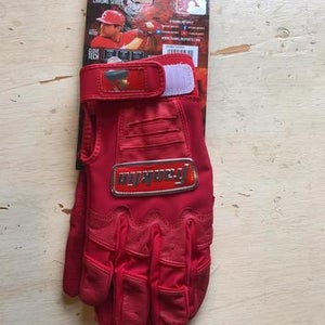 New Franklin Batting Gloves Large Chrome Red