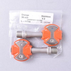 Speedplay Zero Stainless Steel Pedals 56mm Orange Road Bike Cycling
