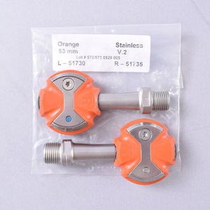 Speedplay Zero Stainless Steel Pedals 53mm Orange Clipless Road Bike Cycling