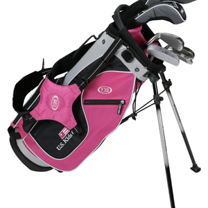 New US KIDS ULTRALIGHT 48-inch 6-Club with Stand Bag Pink and Black