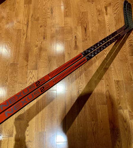 (2 pack) NEW Red Bauer Nexus 2N Pro Hockey Stick LH P28 82 flex Senior Pro Stock