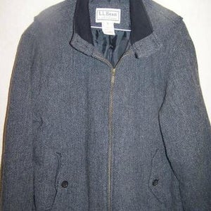 LL Bean Wool Bomber Jacket, Men's Medium