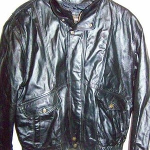 Charles Klein Leather Jacket, Men's Large