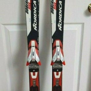 NORDICA DOBERMANN SL SKIS SIZE 131 CM WITH MARKER BINDINGS