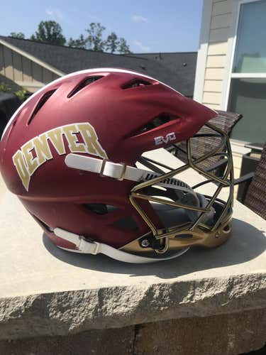 Game-Worn Game-Worn Univeristy of Denver Warrior Evo helmet