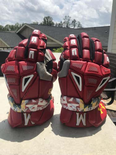 Game-Worn University of Maryland Under Armour Command Gloves