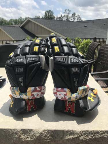 Game-Worn University of Maryland Under Armour Command Gloves