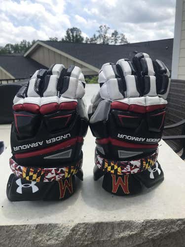 Game-Worn University of Maryland Under Armour Engage Gloves